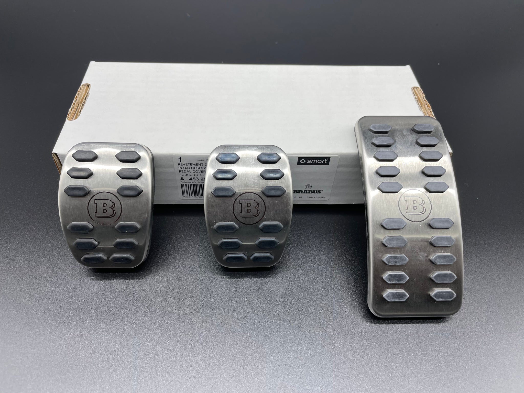 Original smart 453 Brabus Pedalauflagen Schalter, Neu und OVP 