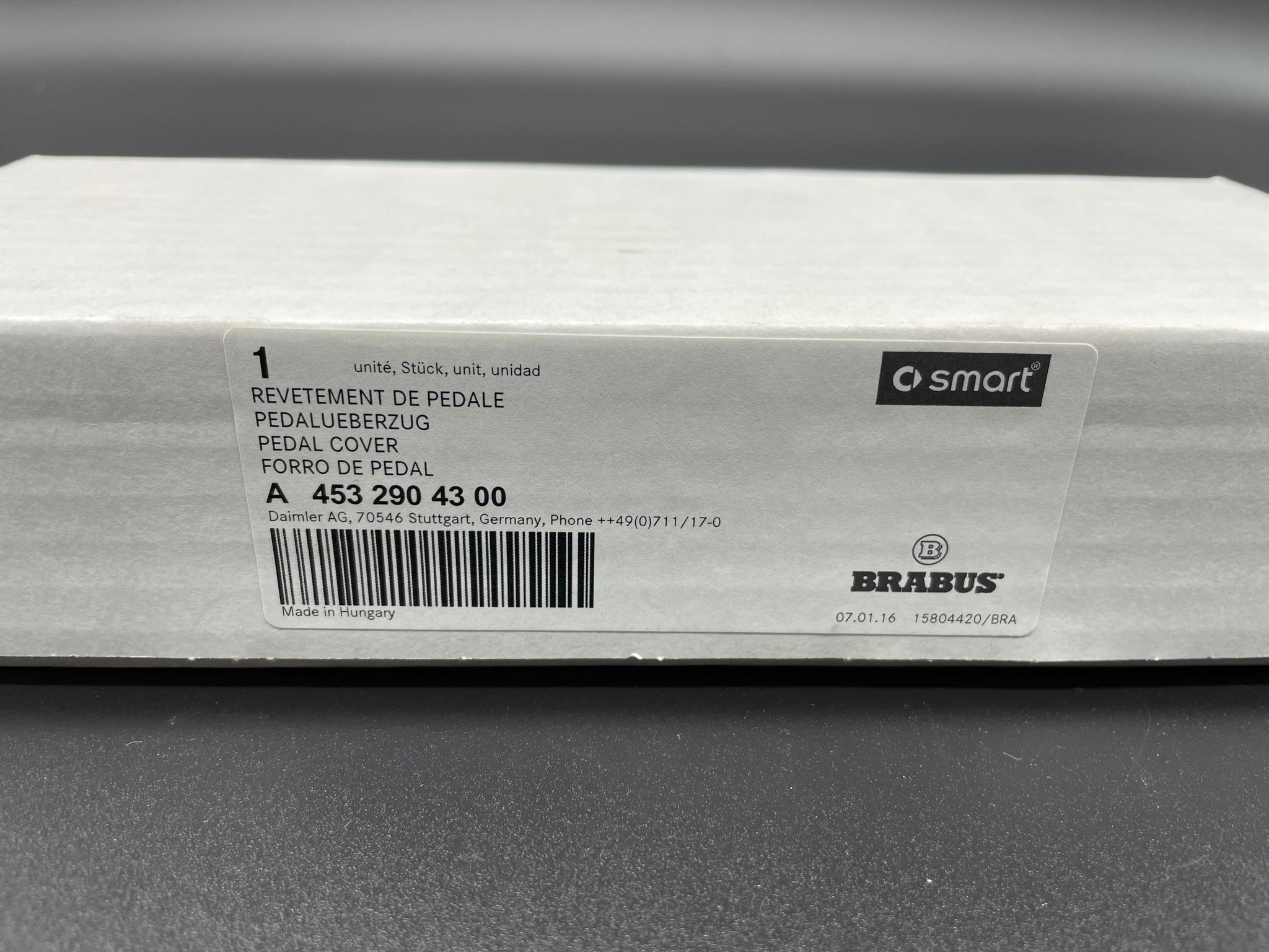Original smart 453 Brabus Pedalauflagen Schalter, Neu und OVP 