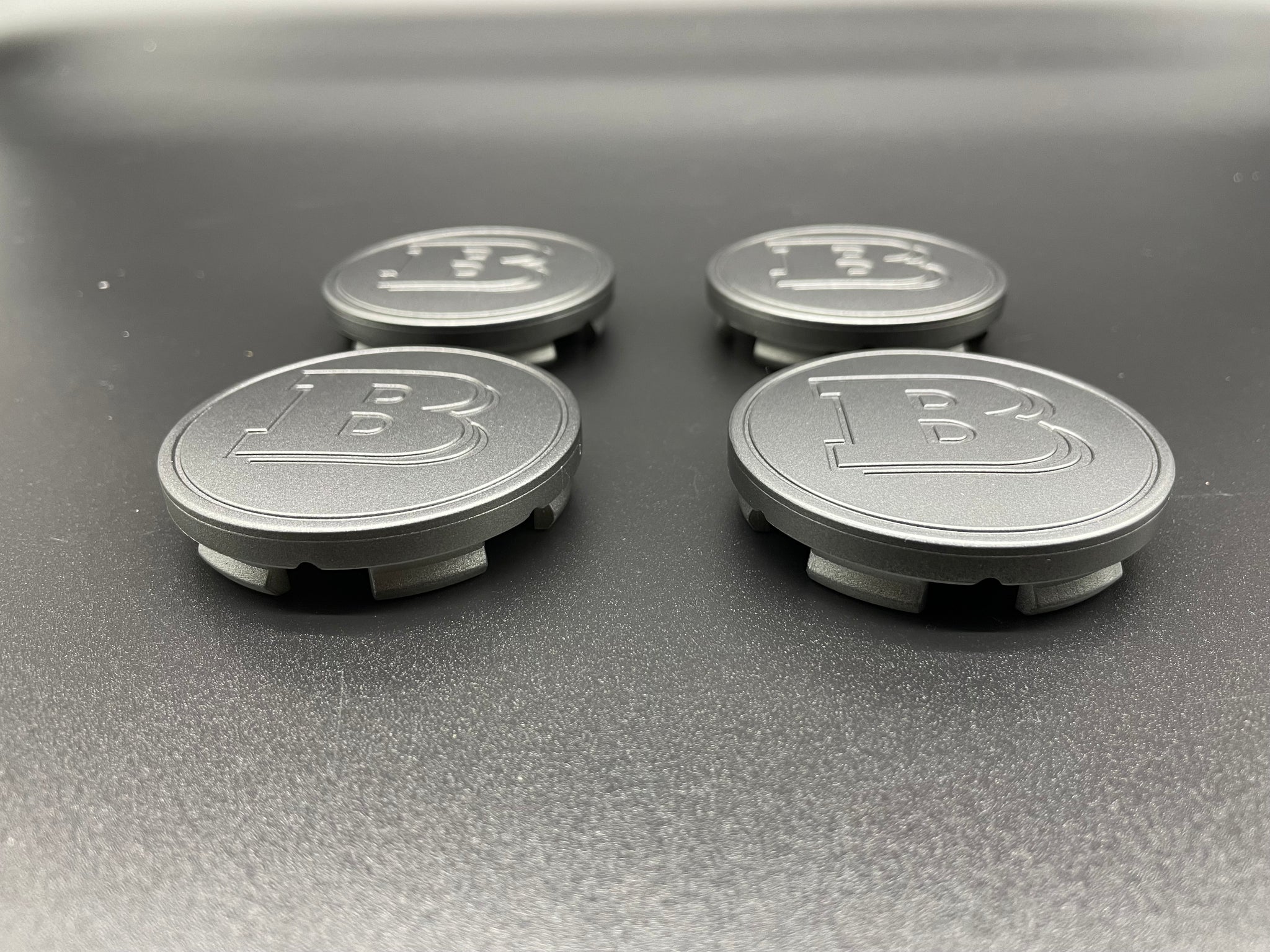 Brabus Smart 450/451/452/454 Nabendeckel -Metall Grey Matt 