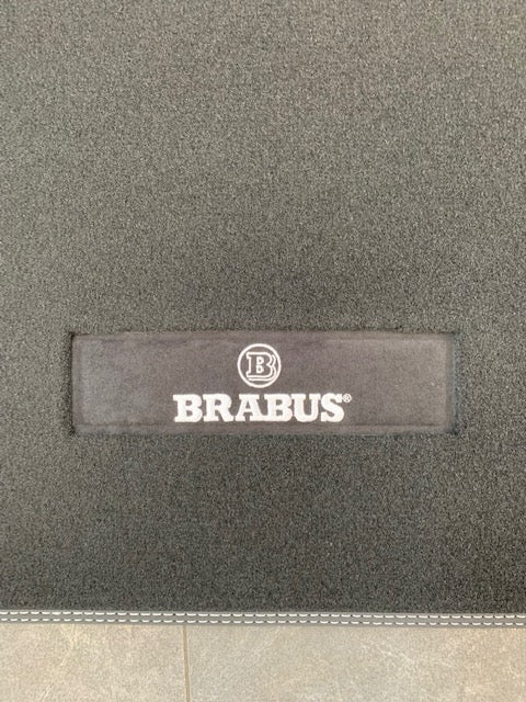 smart Brabus 453 fortwo - Velour Kofferraummatte, Doppelnaht 