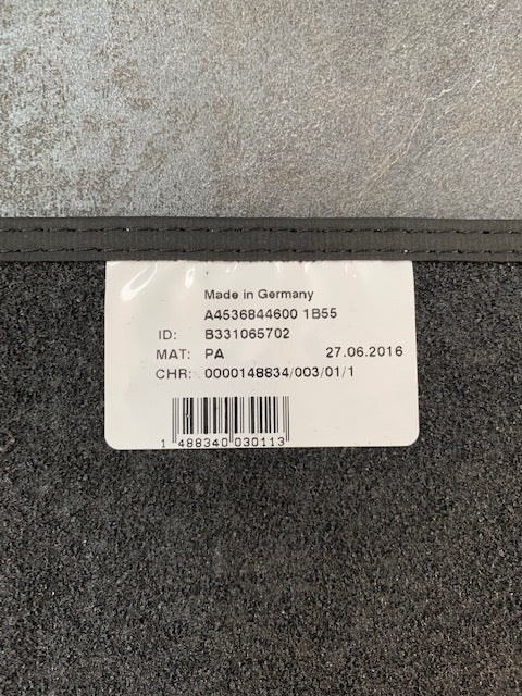 smart Brabus 453 fortwo - Velour Kofferraummatte, Doppelnaht  